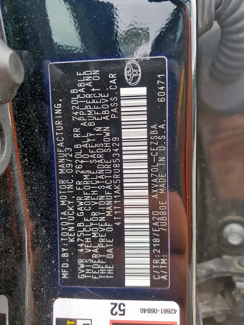 2024 TOYOTA CAMRY SE N - 4T1T11AK5RU853429