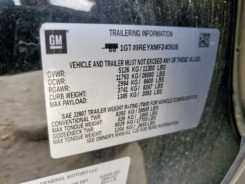 2021 GMC SIERRA K2500 DENALI 1GT49REYXMF240928