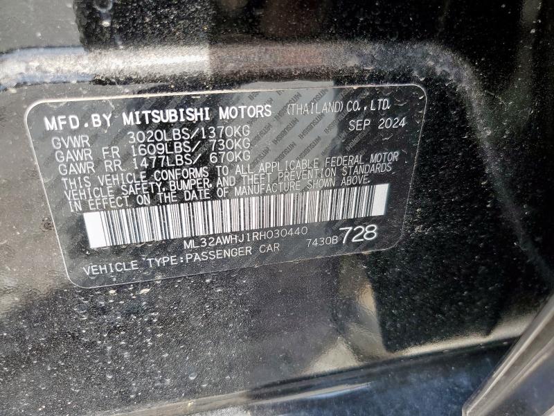 2024 MITSUBISHI MIRAGE SE ML32AWHJ1RH030440
