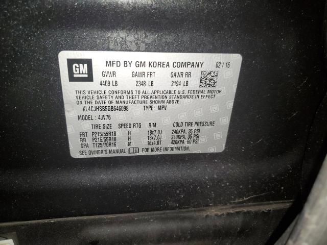 2016 BUICK ENCORE PRE KL4CJHSB5GB646098