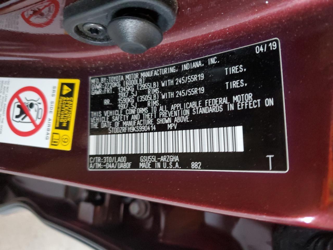 TOYOTA HIGHLANDER LIMITED