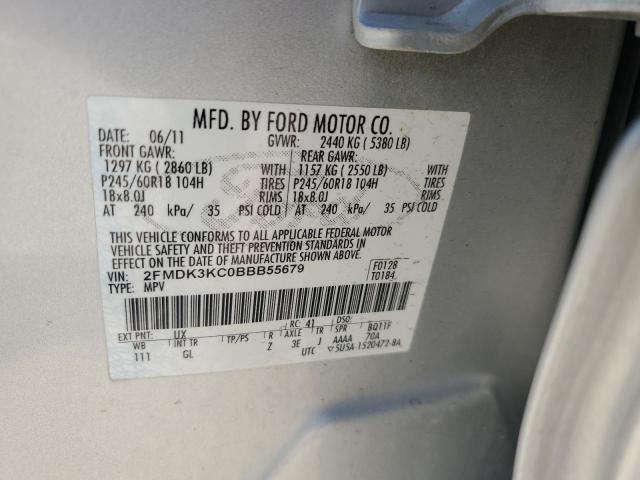 2011 FORD EDGE LIMITED - 2FMDK3KC0BBB55679