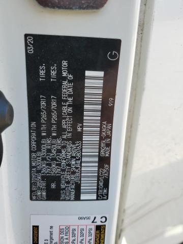 2020 TOYOTA 4RUNNER SR5/SR5 PREMIUM JTEBU5JR4L5807633