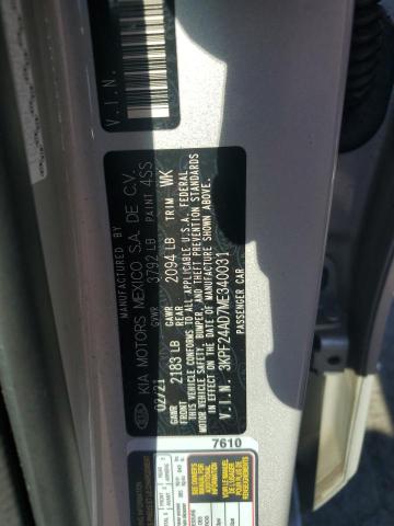 2021 KIA FORTE FE 3KPF24AD7ME340031