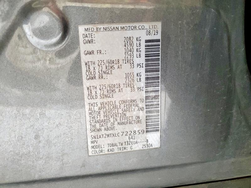 2020 NISSAN ROGUE S 5N1AT2MTXLC722859