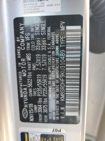 2019 HYUNDAI SANTA FE XL SE ULTIMATE KM8SRDHF9KU310489