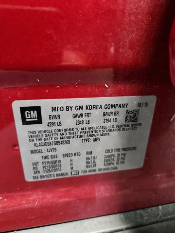 2016 BUICK ENCORE KL4CJCSB7GB548368