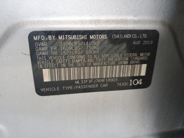 2019 MITSUBISHI MIRAGE G4 ML32F3FJ7KHF18903