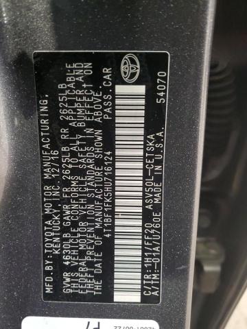 2017 TOYOTA CAMRY LE #3303975742