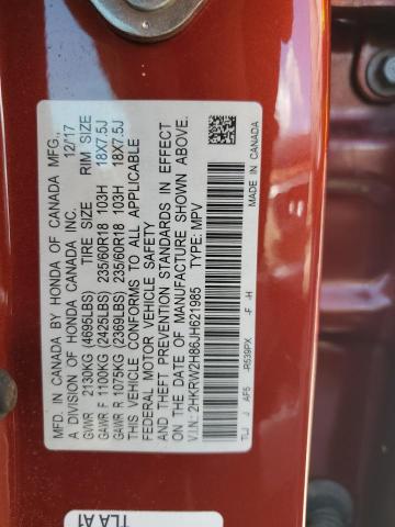 2018 HONDA CR-V EXL 2HKRW2H86JH621985