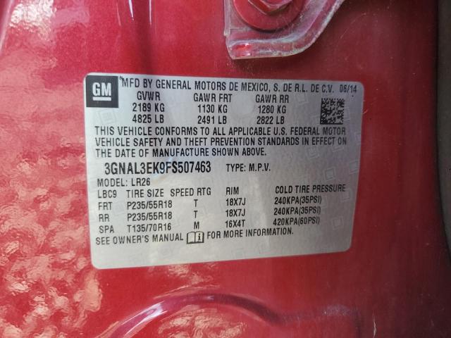 2015 CHEVROLET CAPTIVA LT #3290296211