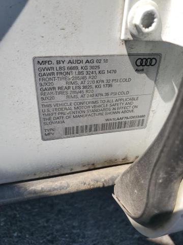 2018 AUDI Q7 PREMIUM WA1LAAF79JD033460