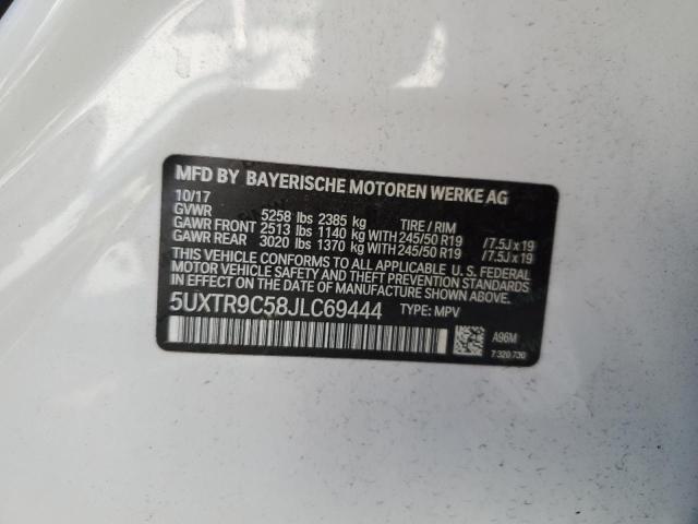 2018 BMW X3 XDRIVE30I 5UXTR9C58JLC69444