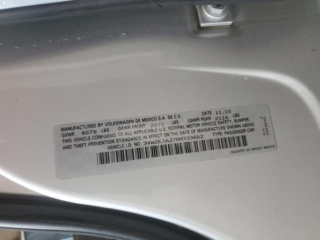 2011 VOLKSWAGEN JETTA BASE - 3VW2K7AJ7BM333652