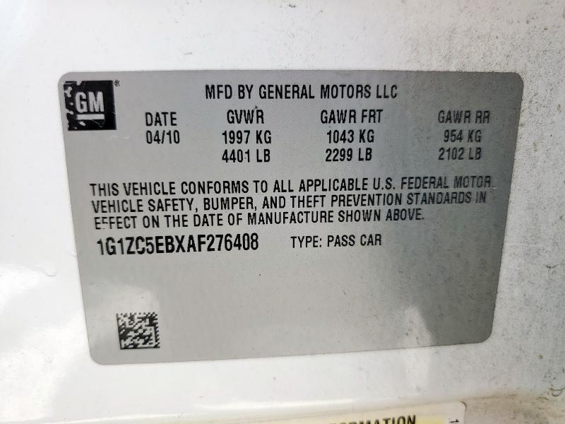 2010 CHEVROLET MALIBU 1LT - 1G1ZC5EBXAF276408