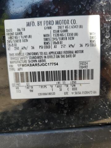 2018 FORD EXPLORER P 1FM5K8AR5JGC17754