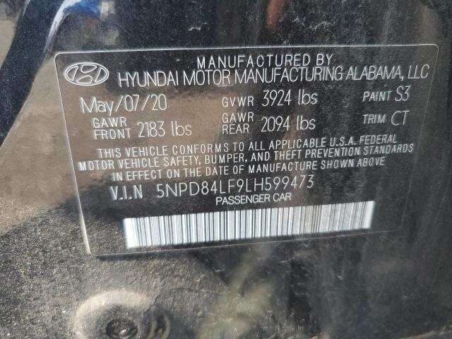 2020 HYUNDAI ELANTRA SE 5NPD84LF9LH599473