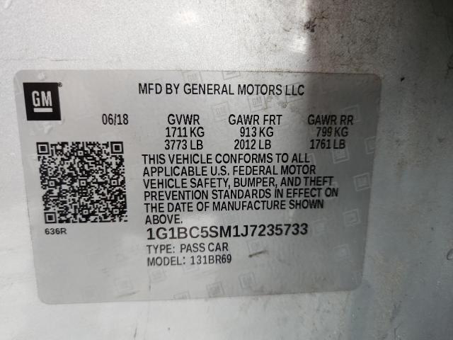 2018 CHEVROLET CRUZE LS 1G1BC5SM1J7235733