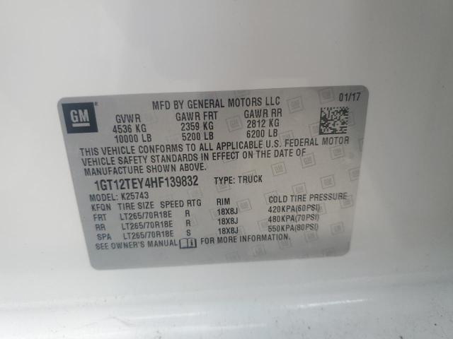 2017 GMC SIERRA K25 1GT12TEY4HF139832