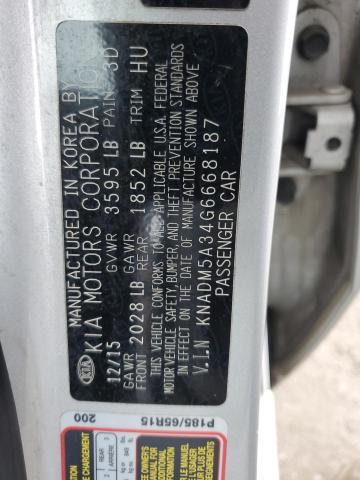 2016 KIA RIO LX KNADM5A34G6668187