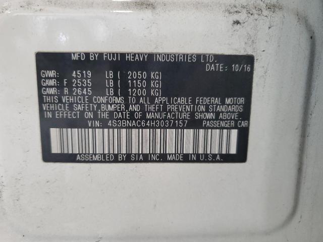 2017 SUBARU LEGACY 2.5 4S3BNAC64H3037157