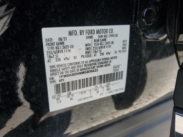 2021 FORD EXPLORER XLT 1FMSK8DH8MGB56622