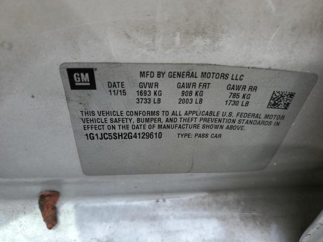 2016 CHEVROLET SONIC LT #3304513463