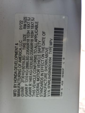 2022 HONDA ODYSSEY EX 5FNRL6H59NB053094