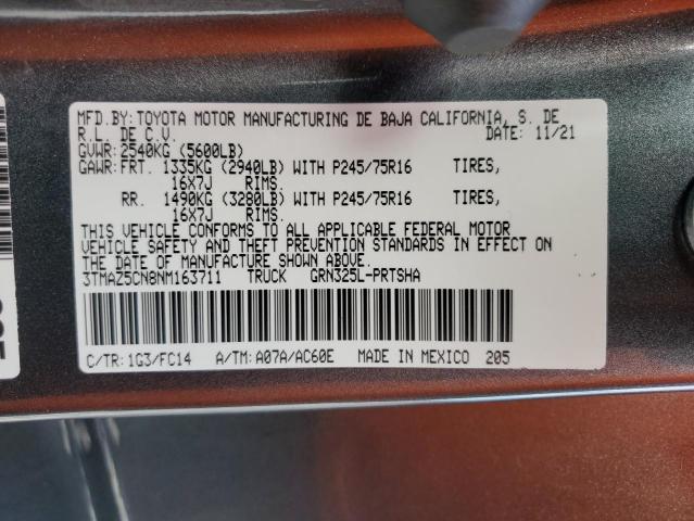 2022 TOYOTA TACOMA DOU - 3TMAZ5CN8NM163711