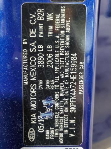 2017 KIA FORTE LX 3KPFK4A72HE159984