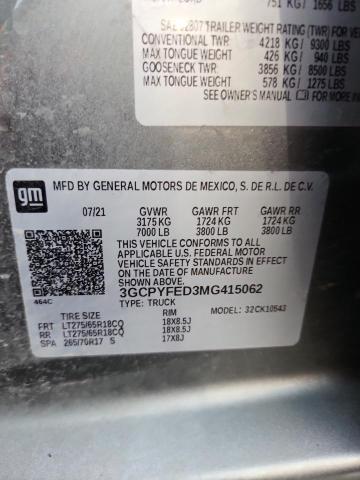 2021 CHEVROLET SILVERADO #3282538864