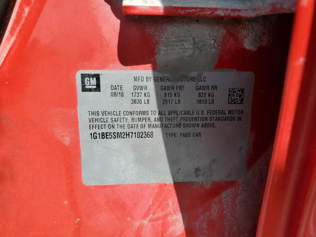 2017 CHEVROLET CRUZE LT 1G1BE5SM2H7102368