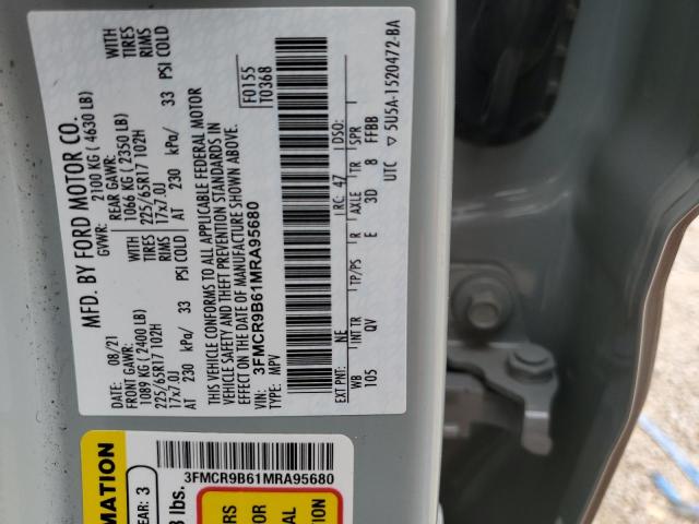 2021 FORD BRONCO SPORT BIG BEND 3FMCR9B61MRA95680
