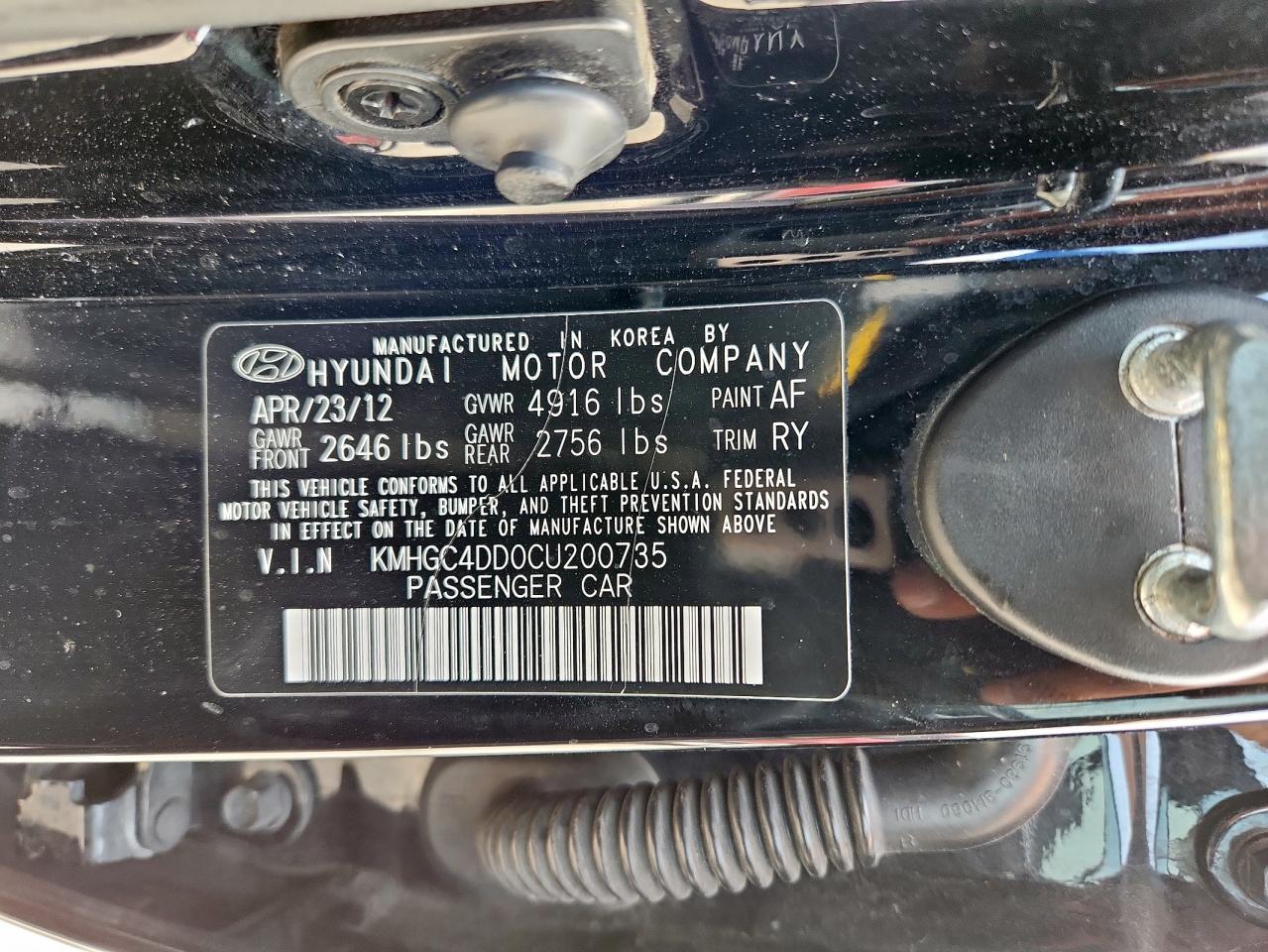 HYUNDAI GENESIS 3.8L