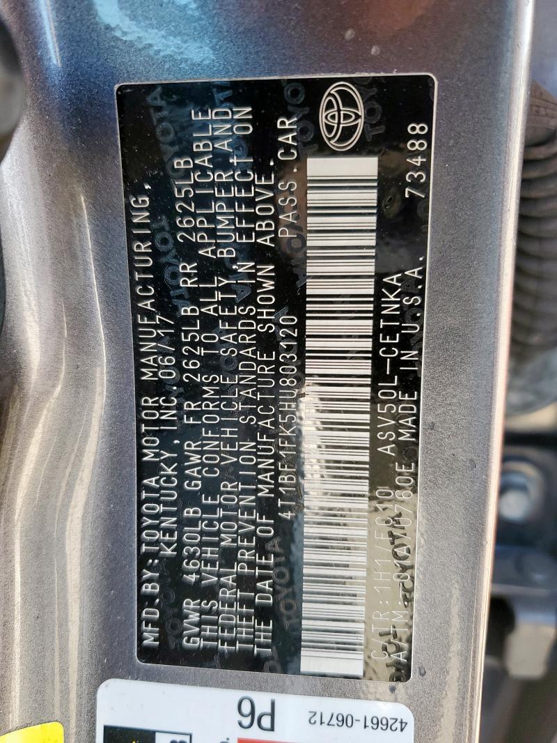 2017 TOYOTA CAMRY LE - 4T1BF1FK5HU803120