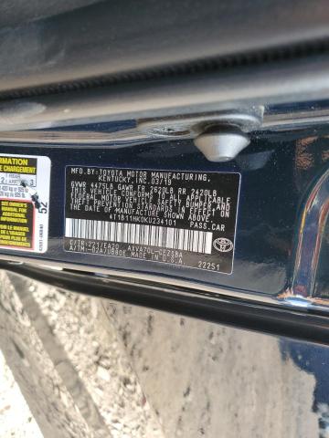 2019 TOYOTA CAMRY L 4T1B11HK0KU234101