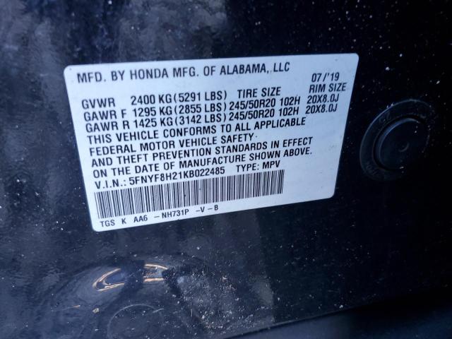 2019 HONDA PASSPORT S 5FNYF8H21KB022485