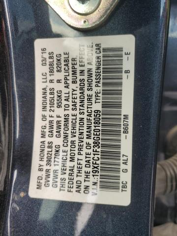 2016 HONDA CIVIC EX 19XFC1F38GE018059
