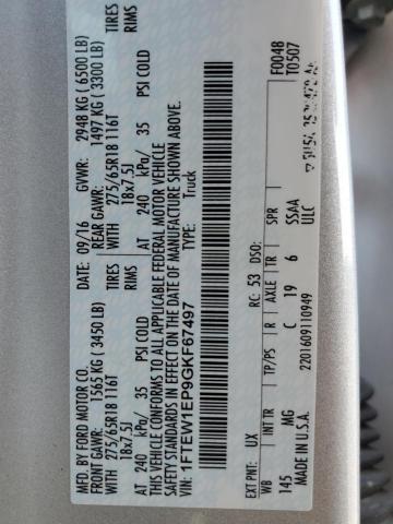 2016 FORD F150 SUPER 1FTEW1EP9GKF67497