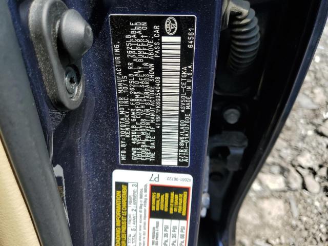 2016 TOYOTA CAMRY LE 4T1BF1FK6GU540408