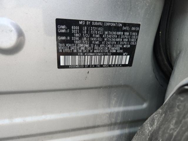 2021 SUBARU ASCENT PRE 4S4WMAFDXM3411193