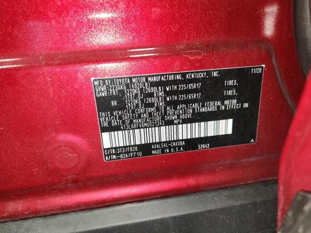 2021 TOYOTA RAV4 LE - 4T3L6RFV6MU021343