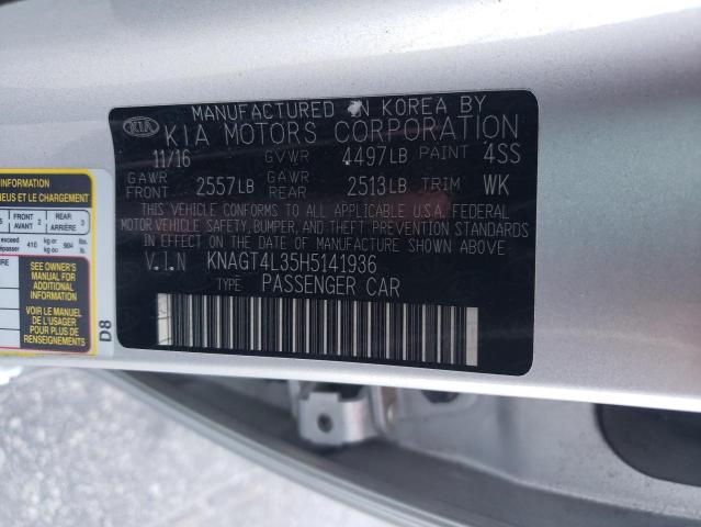 2017 KIA OPTIMA LX KNAGT4L35H5141936