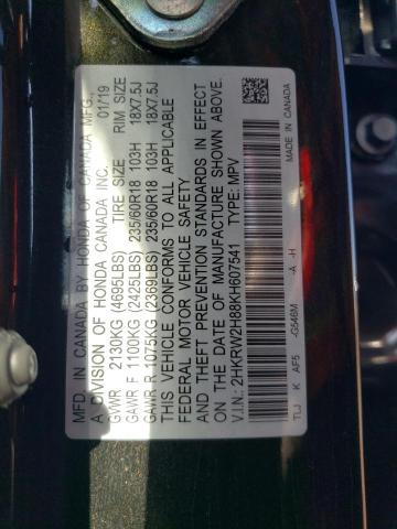 2019 HONDA CR-V EXL 2HKRW2H88KH607541