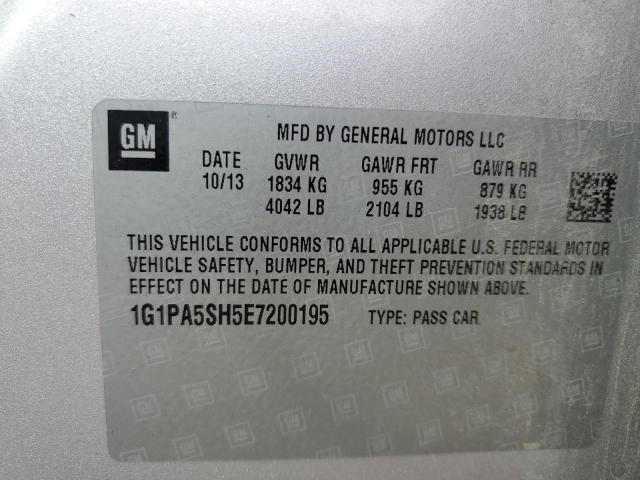 2014 CHEVROLET CRUZE LS - 1G1PA5SH5E7200195