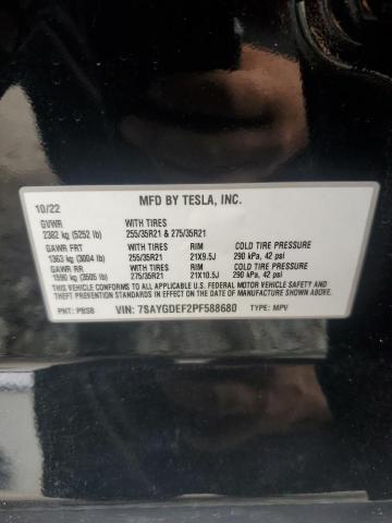 2023 TESLA MODEL Y 7SAYGDEF2PF588680