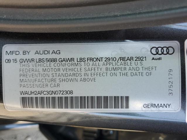 2016 AUDI S6 PRESTIGE WAUH2AFC3GN072308