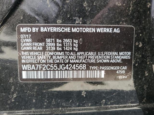 2018 BMW 750 XI WBA7F2C55JG424568
