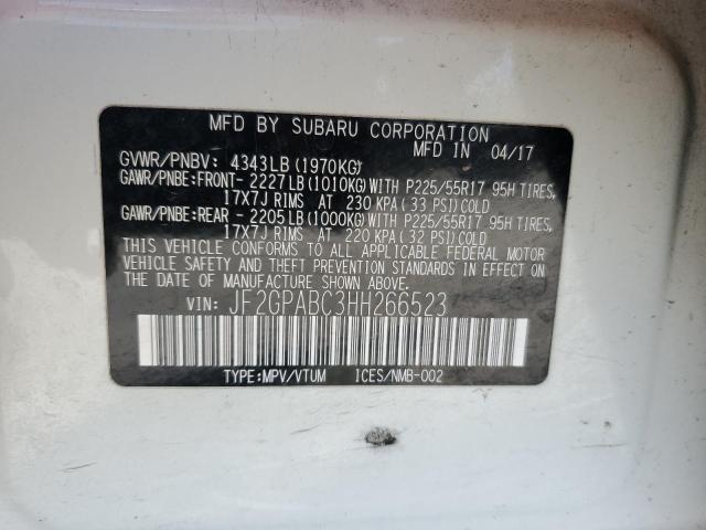 2017 SUBARU CROSSTREK JF2GPABC3HH266523