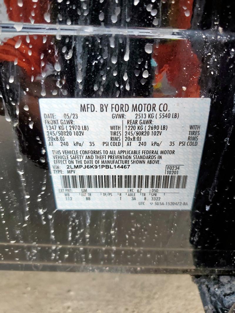 2023 LINCOLN NAUTILUS RESERVE 2LMPJ6K91PBL14467